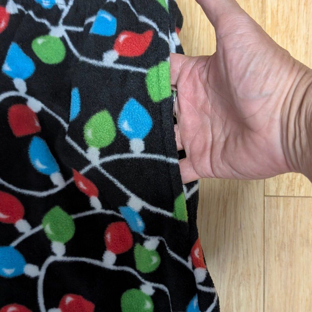 #followme Colorful Christmas Lights Men's Pajama Pants Size 2X - Picture 4 of 7